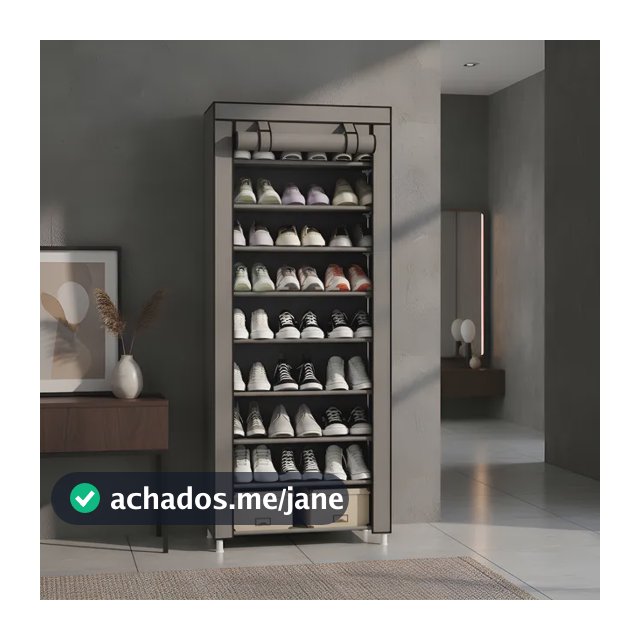 Sapateira Organizador De Sapatos Com 9 Prateleiras Tnt Cor Cinza