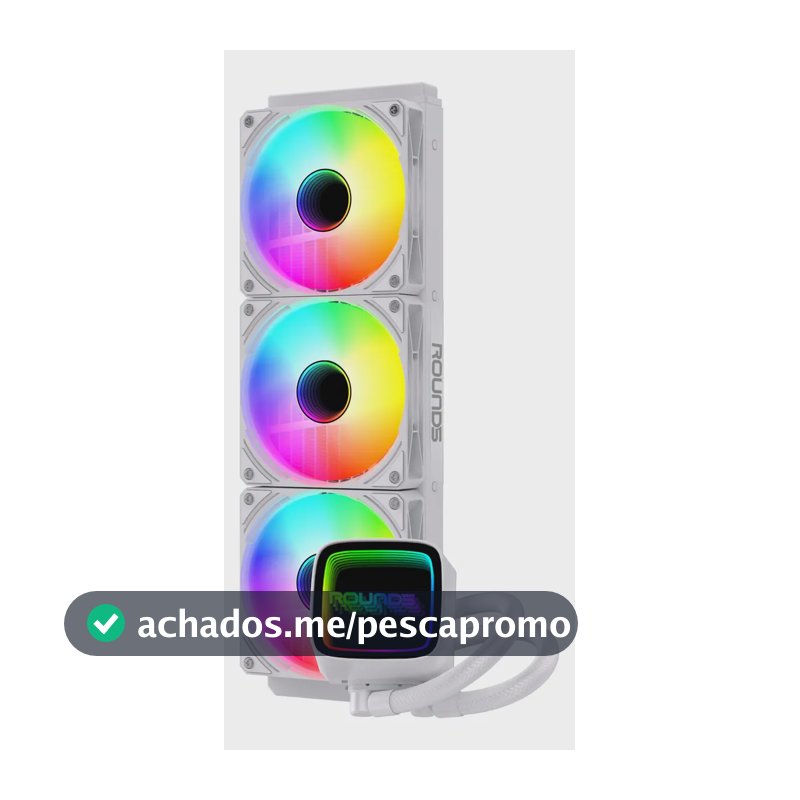Water Cooler 360mm Round5 Eurus Argb Bomba Fundo Infinito Cor Branco