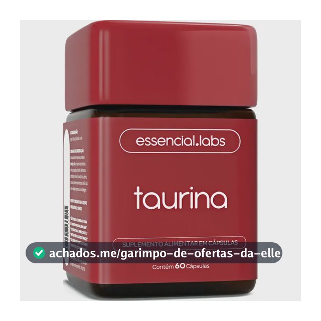 TAURINA com 1000mg por Dose - Fórmula Exclusiva com Máxima Concentração e Absorção - 60 Cápsulas