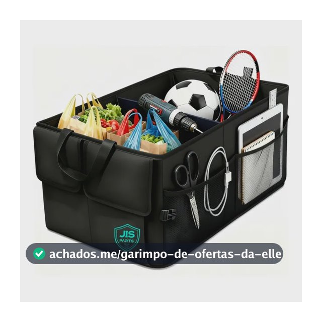Caixa Organizadora Porta Malas De Carro Dobrável Impermeável Preto