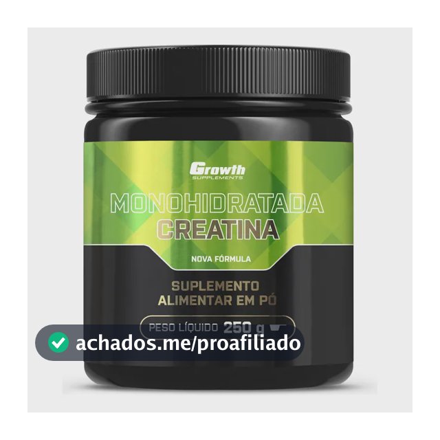 Creatina Growth Supplements Monohidratada em pó Sem sabor x 250g