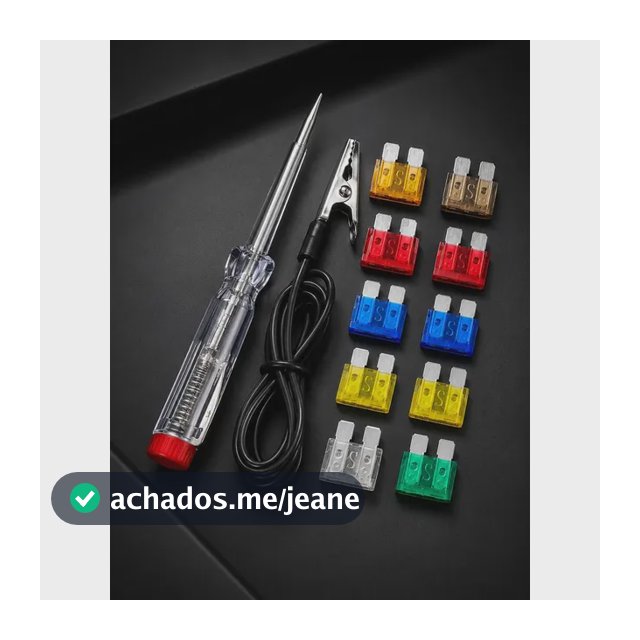 Chave Teste Circuito Automotivo Com Fusiveis Carro Moto Branco