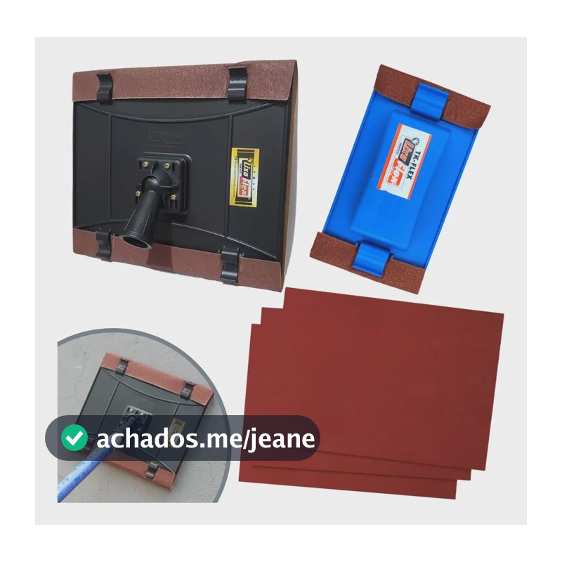 Kit Suporte Para Lixar + Suporte 1/2 Lixa + 10 Lixas Tigre.