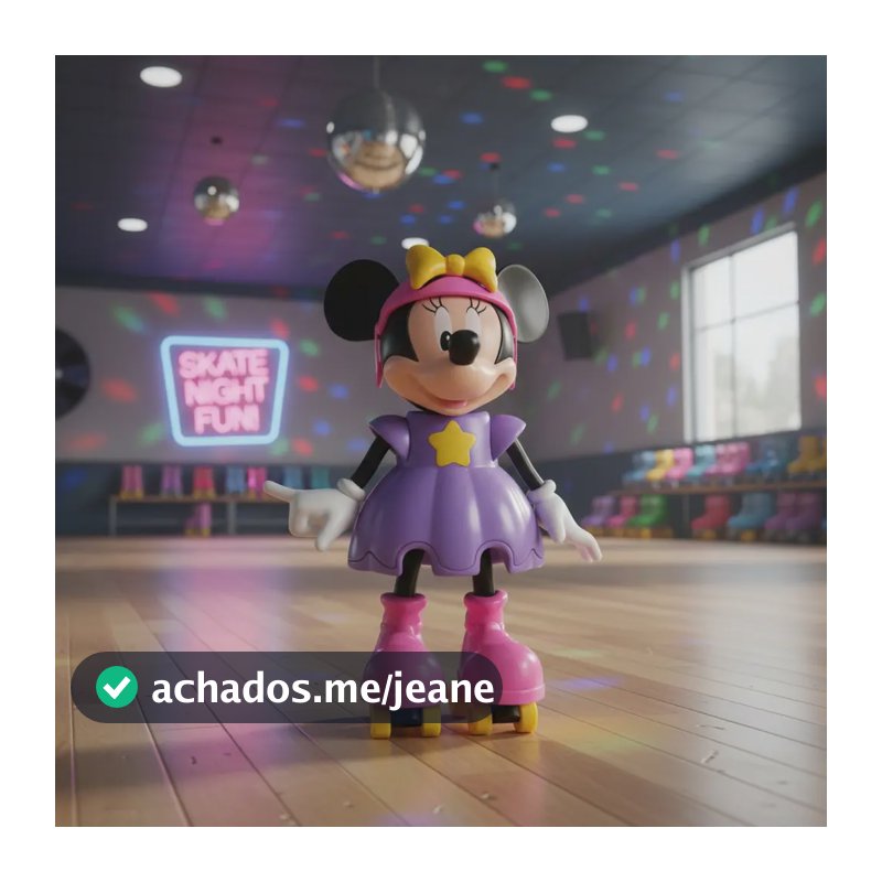 Boneca Minnie Patinadora Fala Frases - Elka
