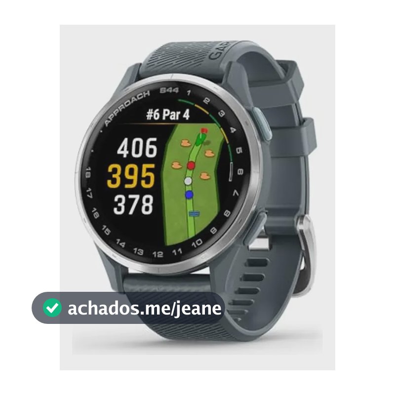 Relógio Garmin Approach S44 Golf Smartwatch Azul Prata Prata Listrado Azul