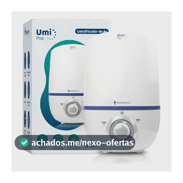 Umidificador De Ar Ultrassônico Umi Pop Health 2,3l Dellamed Cor Branco Bivolt