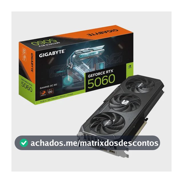 Placa De Vídeo Gigabyte Geforce Rtx 5060 Gaming Oc 8gb Gddr7
