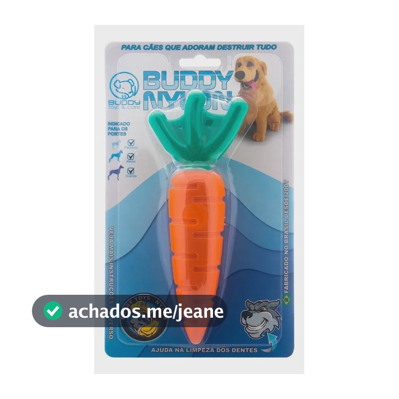 Brinquedo De Cachorro Interativo Buddy Toys Mordedor Cenoura