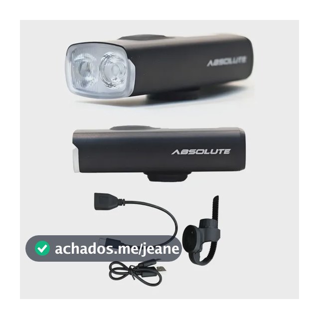 Farol Bike Absolute Prime 2600 Lúmens c/ Power Bank e 2 LEDs
