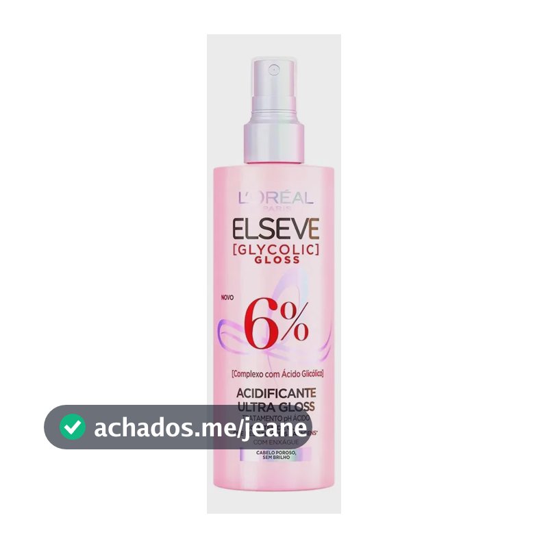 Acidificante Capilar Ultra Gloss com Ácido Glicólico L'Oréal Paris Elseve 200ml