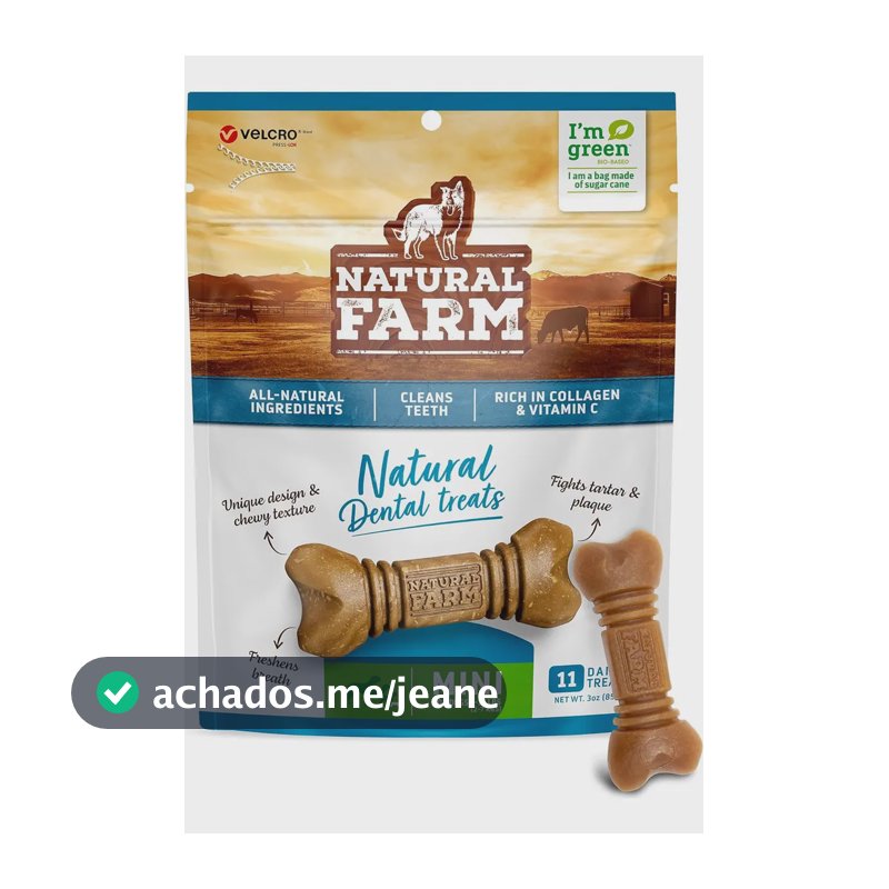Petisco Dental Raças Mini Cães Anti Bafo E Tártaro Natural