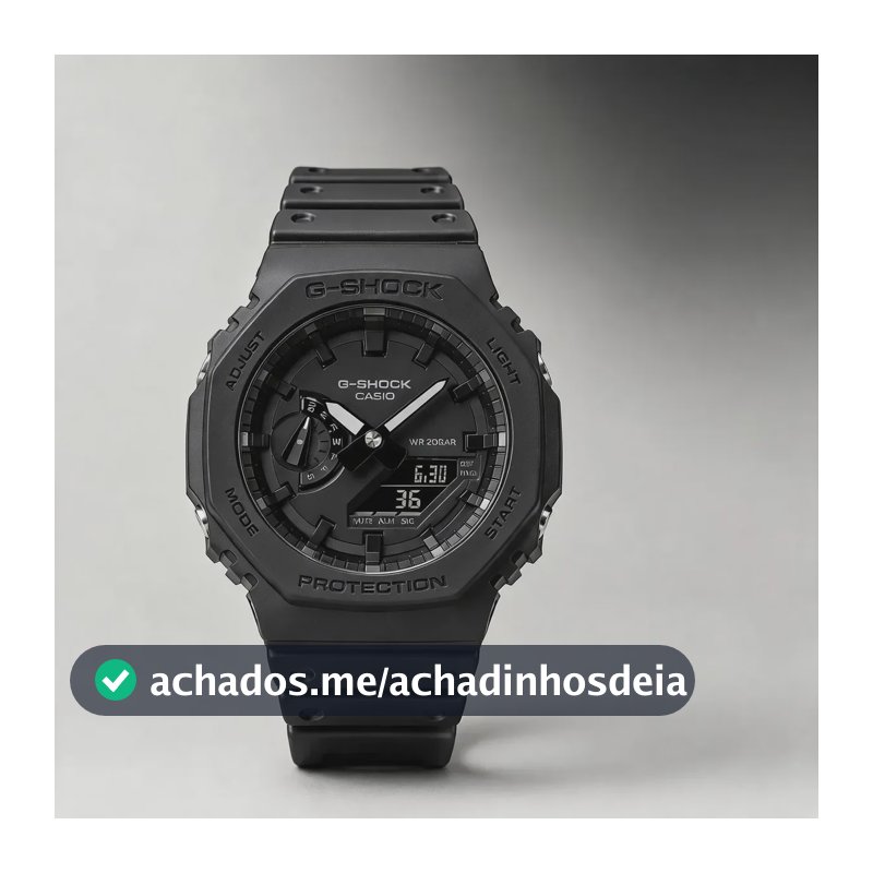 Relógio Casio G-shock Ga-2100-1a1dr Masculino Preto Carbon Preto