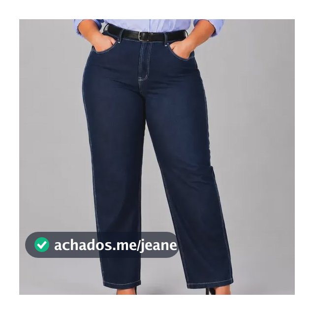 Calça Jeans Feminina Reta Tradicional Plus Size 46 Ao 66