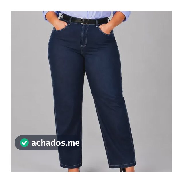 Calça Jeans Feminina Reta Tradicional Plus Size 46 Ao 66