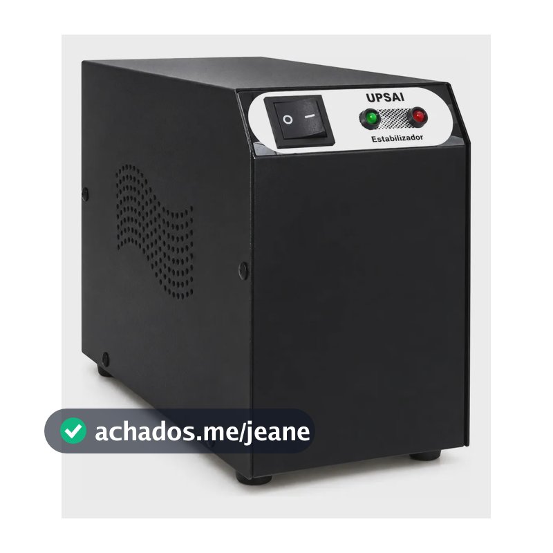Estabilizador Upsai 3KVA 3030VA 220v / 220v Preto Smart Motor Proteção Energia