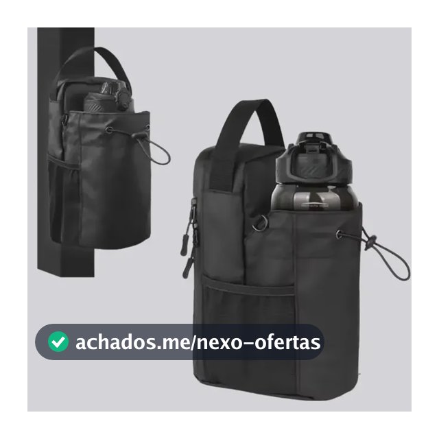 Bag Magnética Para Garrafas Bolsa De Academia Cor Preta Liso