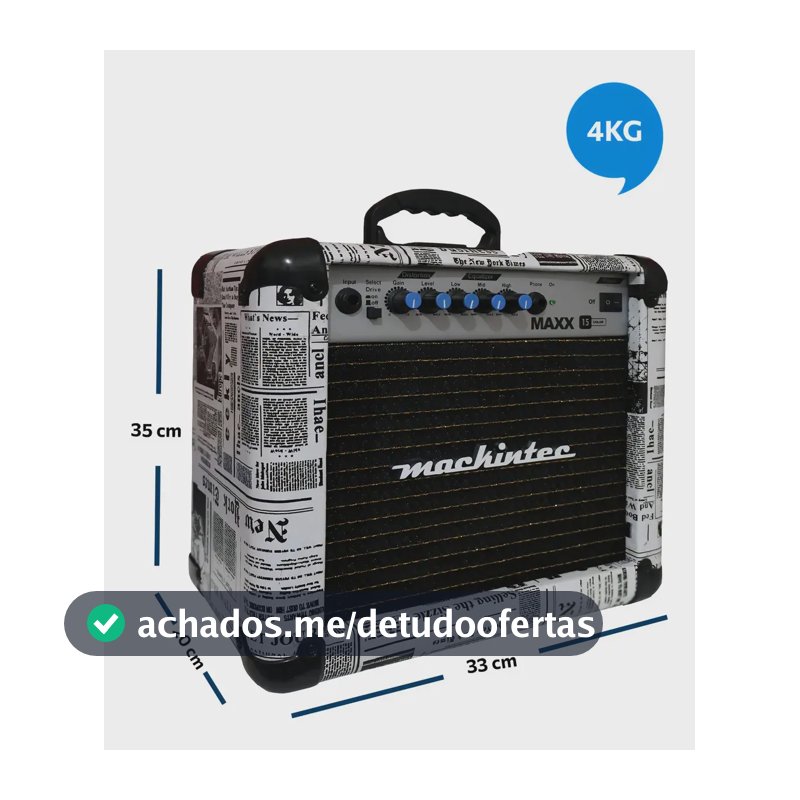 Caixa de Som Amplificador Mackintec Maxx 15 Transistor Guitarra Bivolt