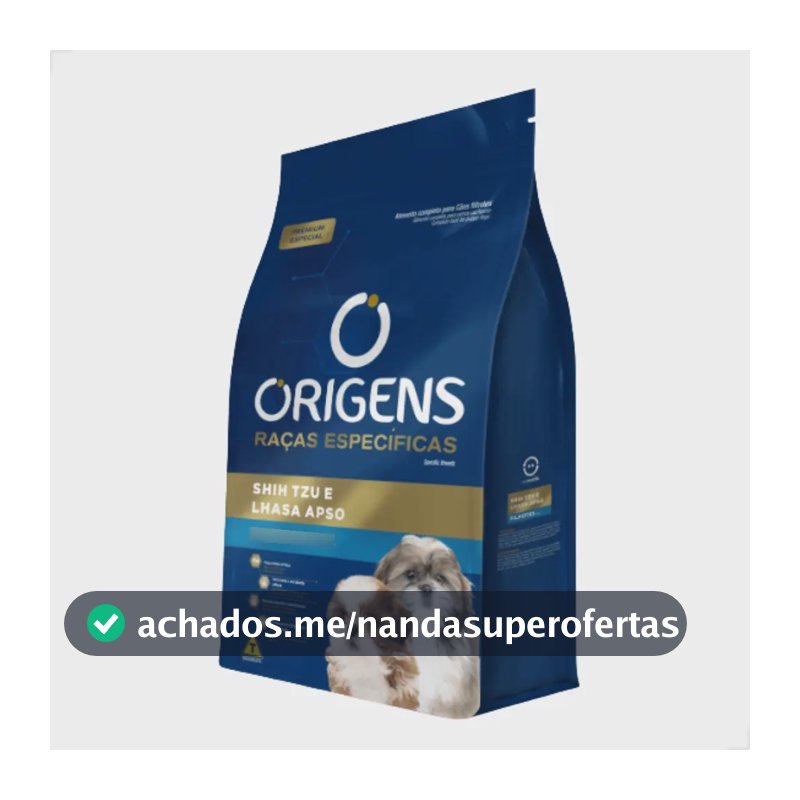 Ração Origens Raças Shihtzu E Lhasa Apso Cães Filhotes 3kg