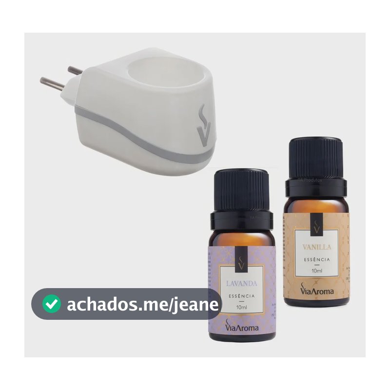 Aromatizador Elétrico + Essência - Escolha A Cor E Essência! Cor Branco C/ Vanilla E Lavanda