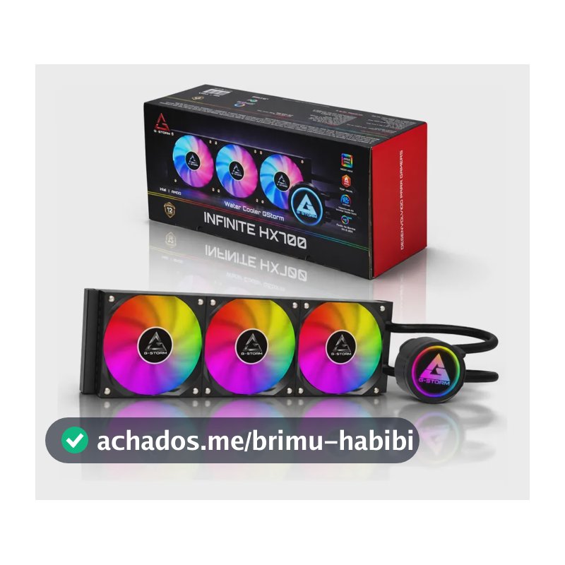 Water Cooler Gstorm Hx700 Argb 360mm 320w Intel Amd Preto