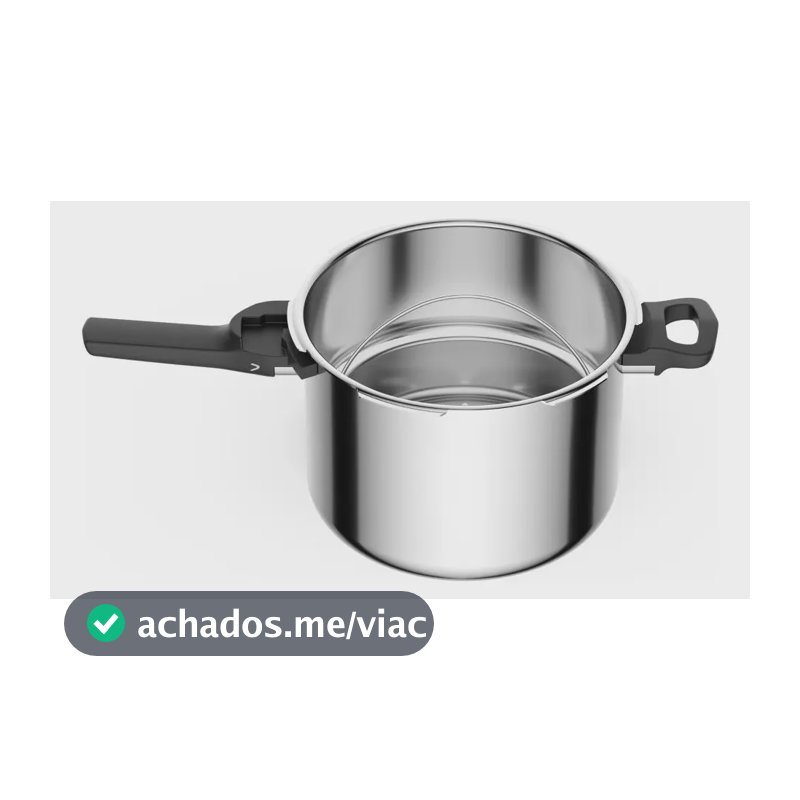Panela De Pressão Rochedo Trendy Trendy 6 Litros Cinza (aço Inox)