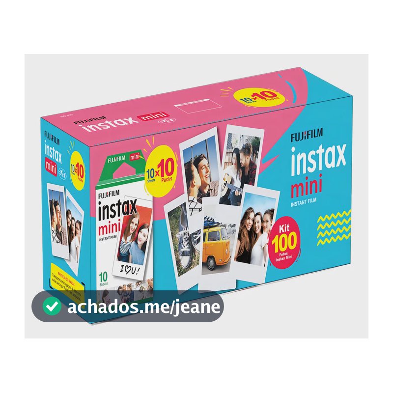 Filme Instantâneo Instax Mini Com 100 Poses Fujifilm