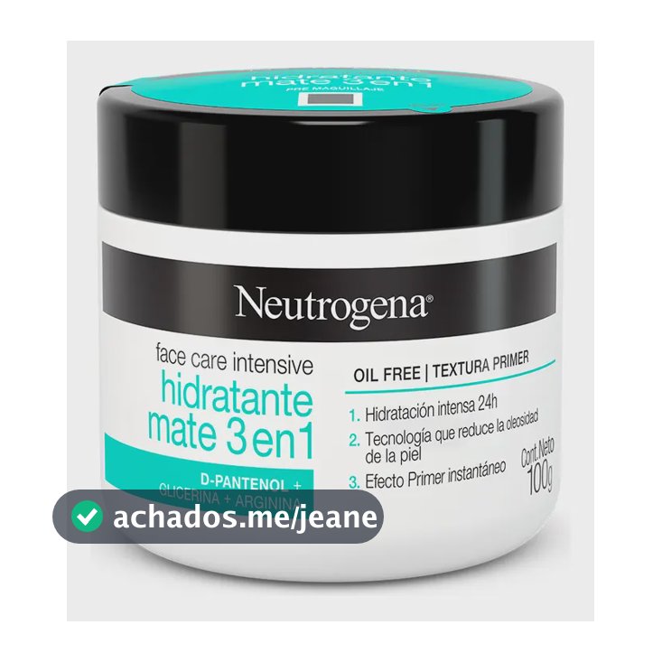 Creme facial Neutrogena Moisturizing Matte 3 em 1 - 100g