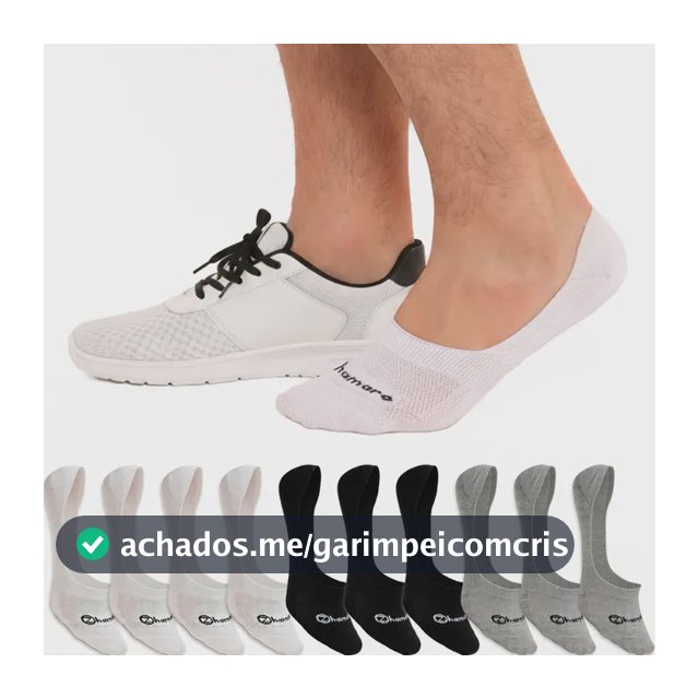 Kit 10 Pares Meias Zhamaro Algodão Sapatilha 100% Invisível