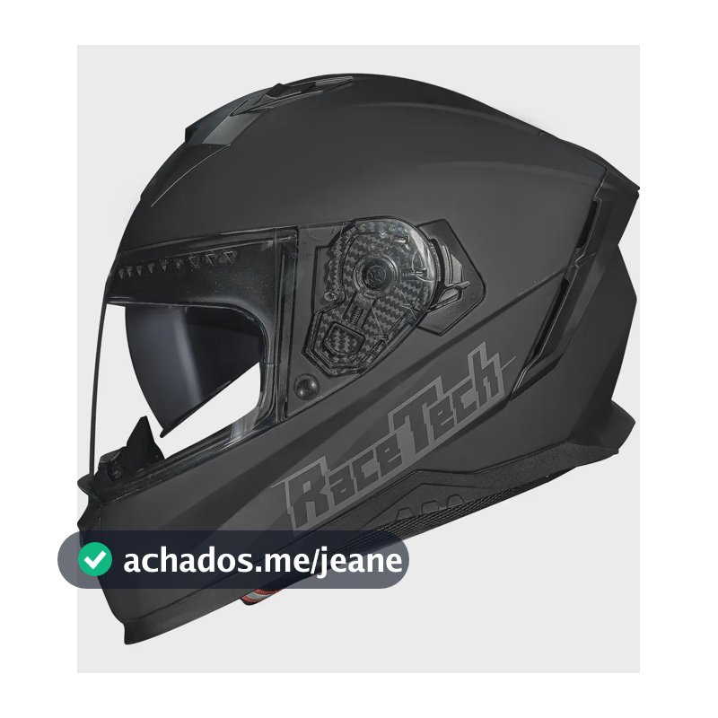 Capacete Race Tech Volt Preto Fosco Com Oculos Tamanho 58