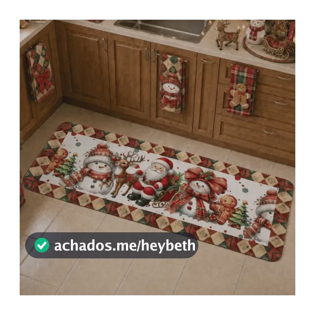 Passadeira Avulsa Antiderrapante (decoração, Natal, Festas)