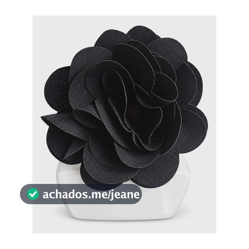 Flor Difusora Aromatizador Ambiente Tecido Algodão Preta