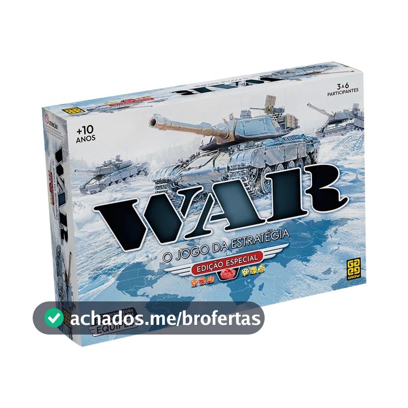 Jogo De Tabuleiro War 3 a 6 Jogadores Edição Especial +10 Grow