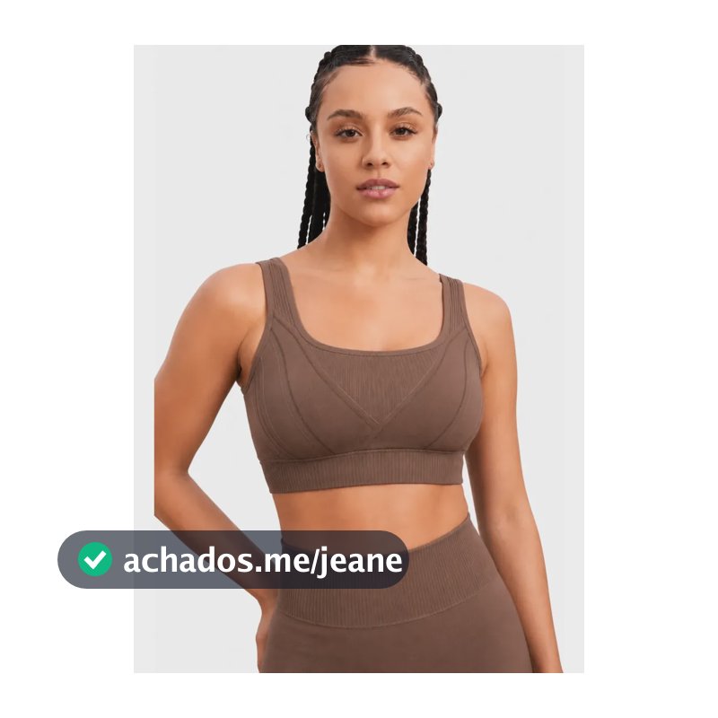 Top Feminino Lupo Max Academia Sem Costura Fitness Original Castanho Liso Xg