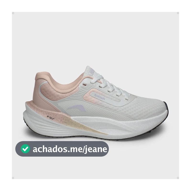 Tênis Kolosh Perform 2.0 Esportivo Feminino Branco Multicolorido Liso 39 Br