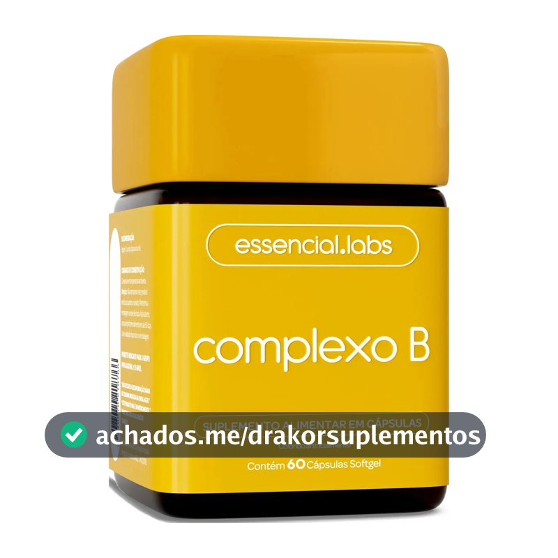 COMPLEXO B - 60 Cápsulas Softgel - Fórmula com Máxima Concentração e Biodisponibilidade