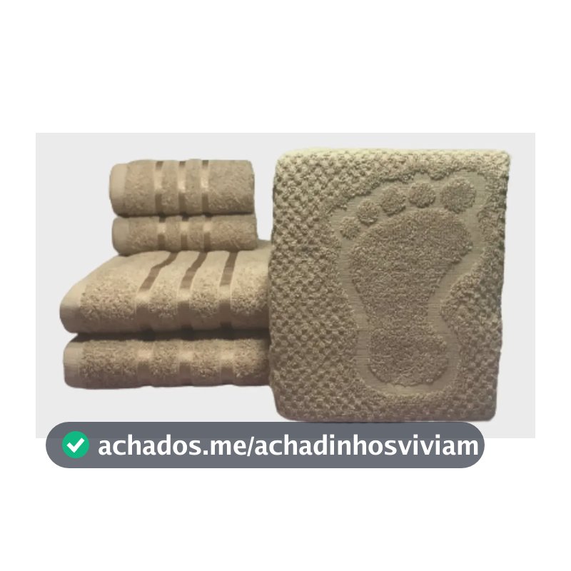 Jogo Kit C/ 5 Toalhas: 2 Banho + 2 Rosto + 1 Tapete Piso Top Bege