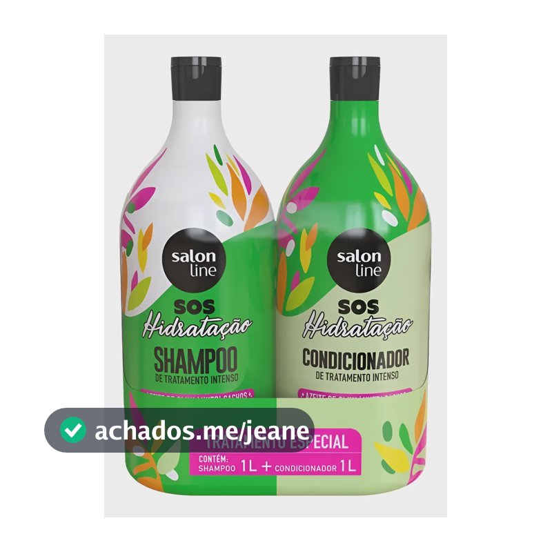 Kit Shampoo E Condicionador, Sos Hidratação, Salon Line, 1 L