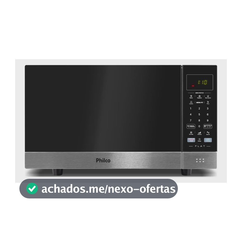 Micro-Ondas PMO30F Flat 28L Preto Espelhado Philco 220V