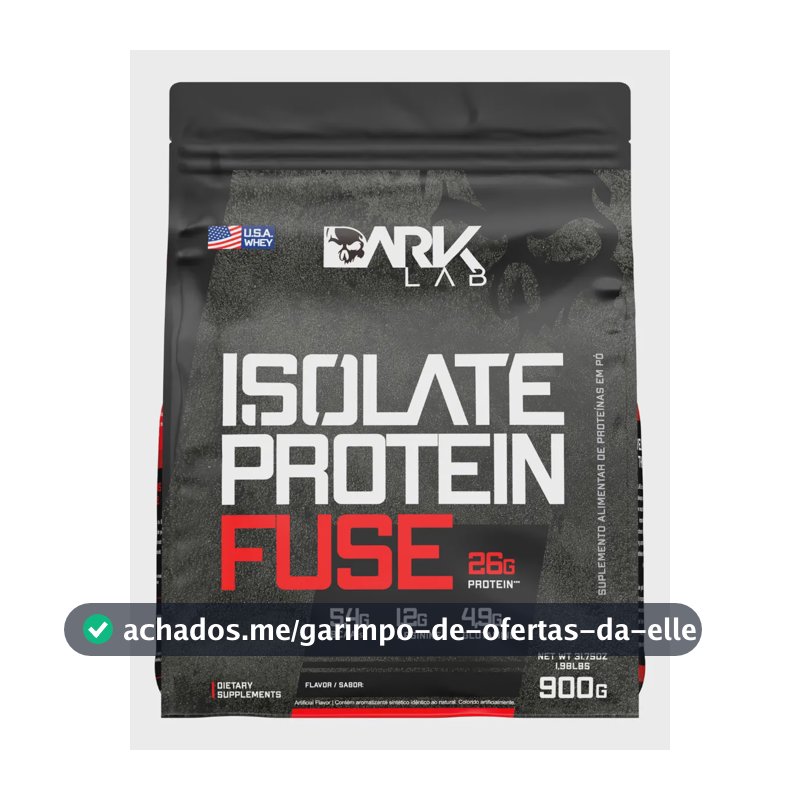 Whey Isolate Protein Fuse 900g Dark Lab Sabor Creme de avelã