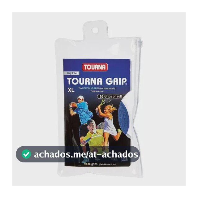 Overgrip Tourna Grip Antiderrapante Tênis e Padel Azul 10 Unidades
