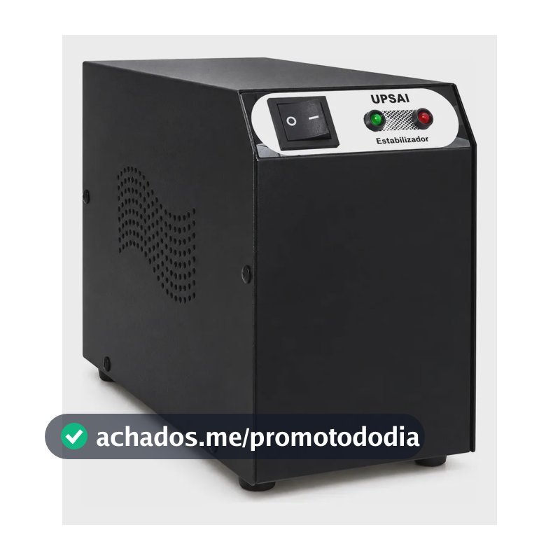 Estabilizador Upsai 3KVA 3030VA 220v / 220v Preto Smart Motor Proteção Energia