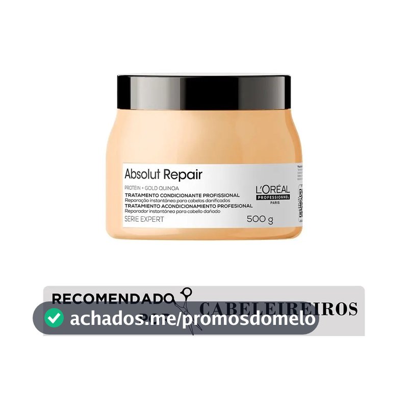 Máscara Loréal Professionnel Absolut Repair 500 Ml Máscara Restauração Proteína + Ômega-9