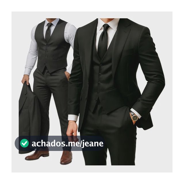 Terno Slim Kit Completo De Luxo - Calça + Blazer + Colete