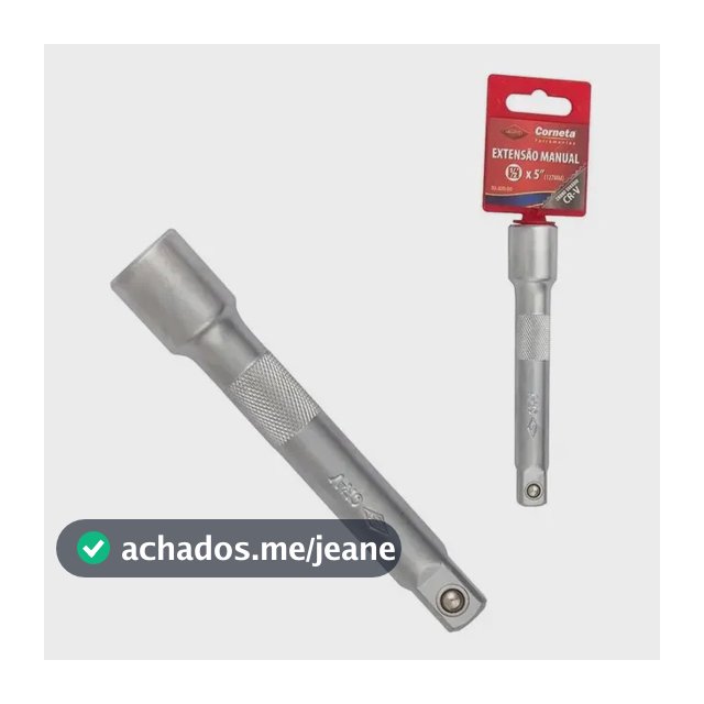 Extensão Manual 1/2 X 5 Pol Cromo Vanádio Corneta Para Soquete Catraca