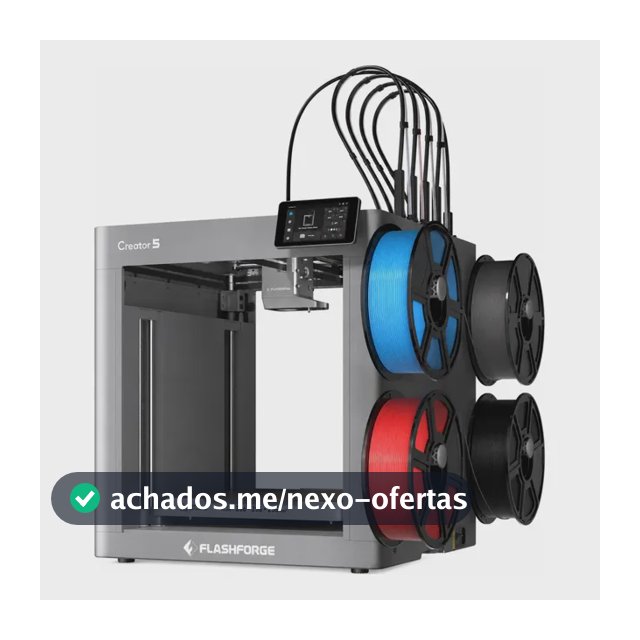 Impressora 3d Flashforge Creator 5 Multicolorida Bivolt 127/220v Cinza