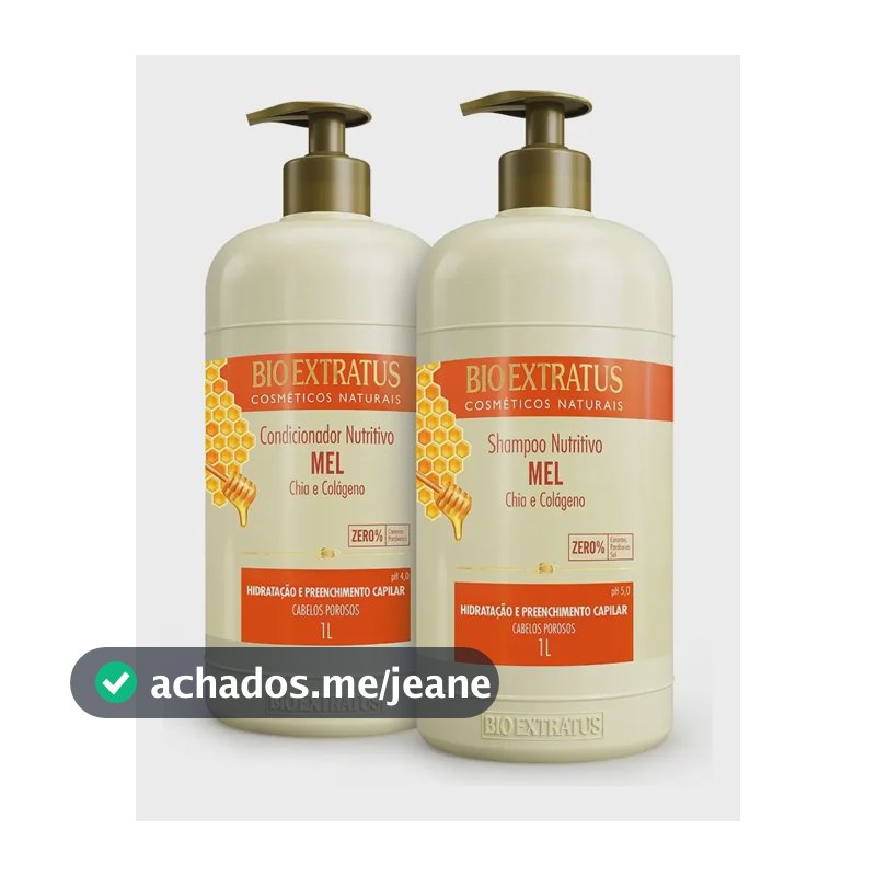 Kit Bio Extratus Mel hidratação de 2000mL 2000g