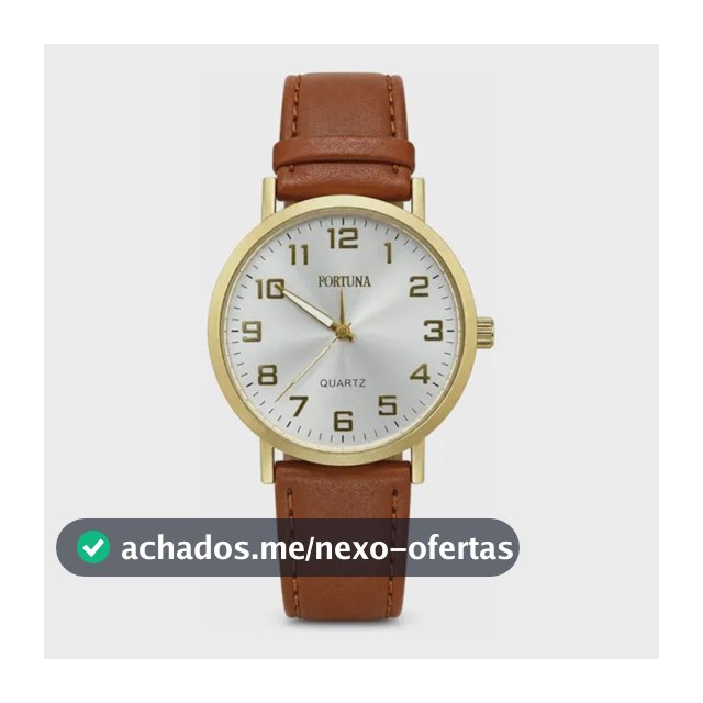 Relógio De Pulso Masculino Minimalista Old Money Fortuna Marrom Claro Cx Dourada Branco3