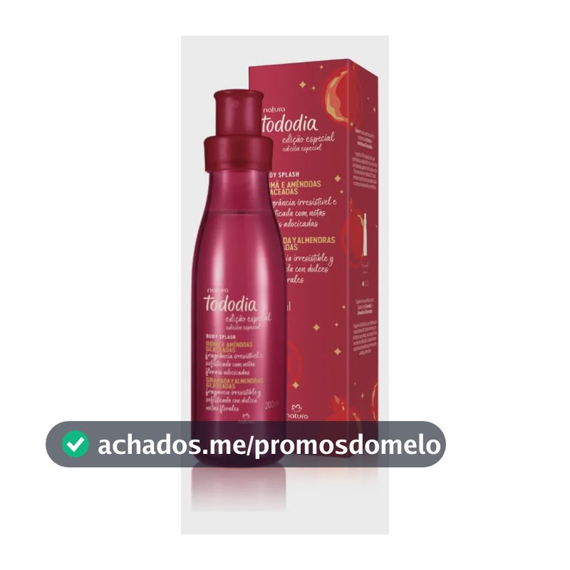 Body Splash Natura Tododia Romã E Amêndoas Glaceadas 200ml