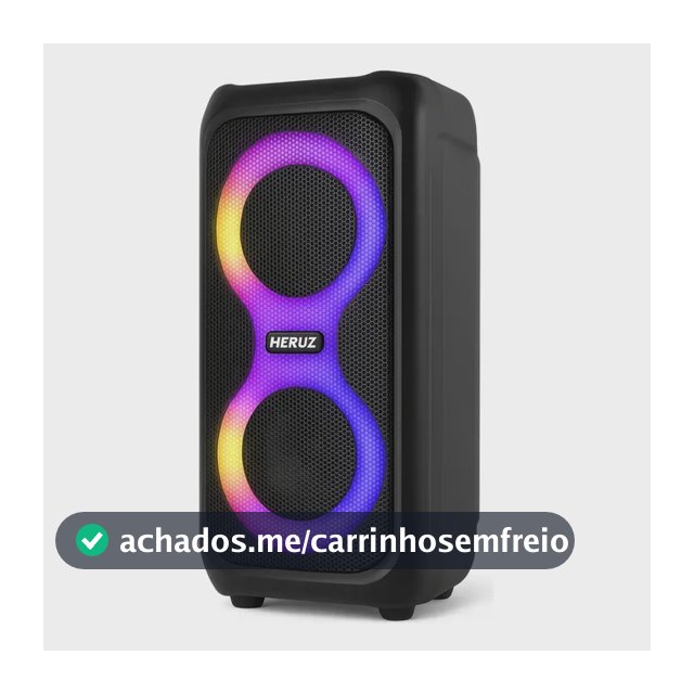 Caixa de Som Bluetooth Caixinha Grande 2 Altos Falantes 10w-hz 5.0 Boombox Com Radio Fm E Entrada Usb Pendrive