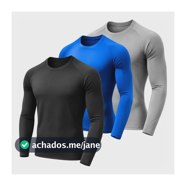 Kit 3 Camisa Proteção Uv  Masculina Segunda Pele Sol